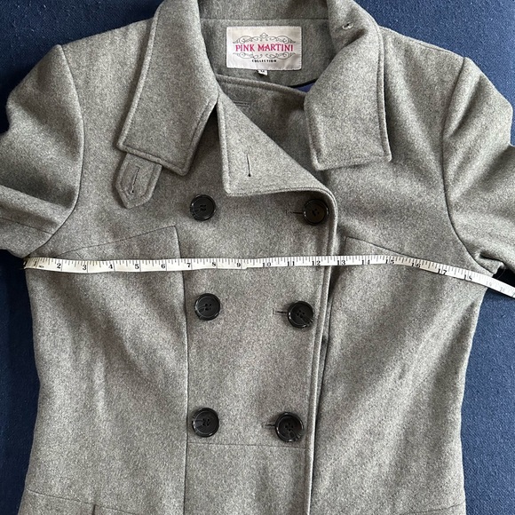 PINK MARTINI wool military style long jacket - Picture 5 of 6